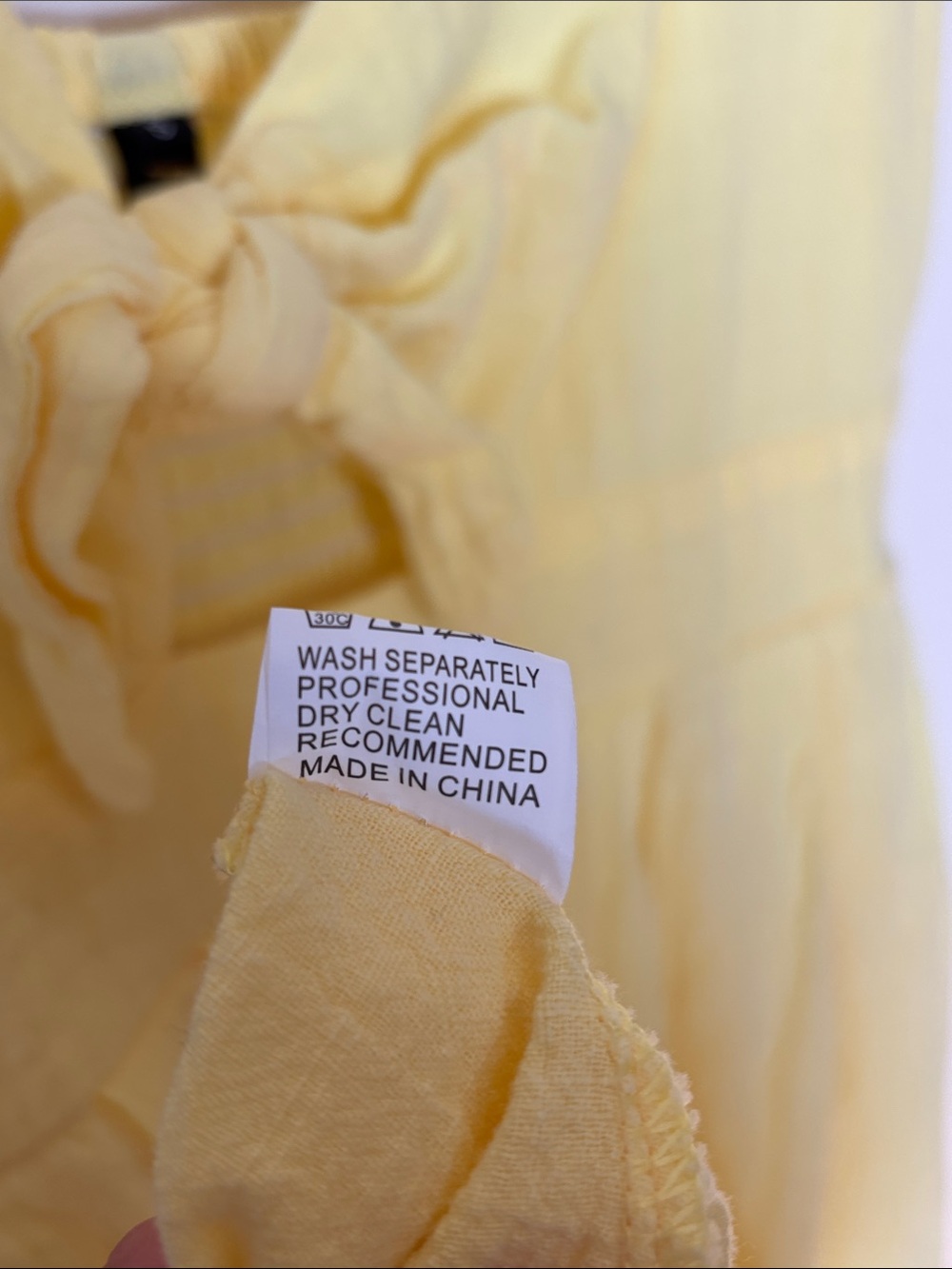Sunny Yellow Tie-Front Sundress Buttons Sleeveless Smocked Back Butter Yellow - Picture 12 of 12